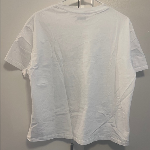 Anine Bing White Graphic Brigitte Bardot Smoking T-shirt Sz M - Picture 2 of 4